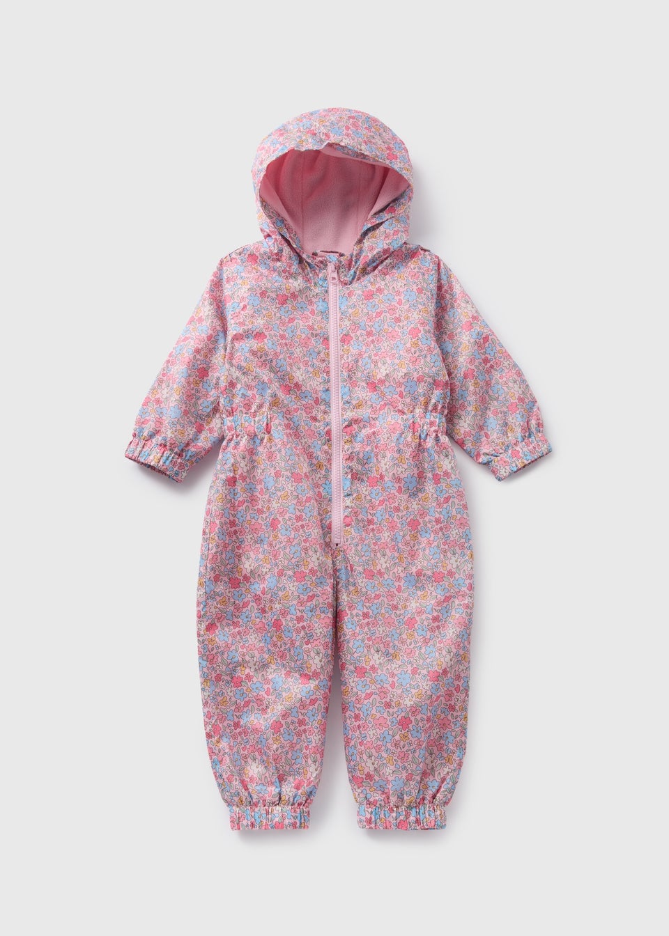 Girls Pink Floral Showerproof Puddle suit 1 7yrs Matalan