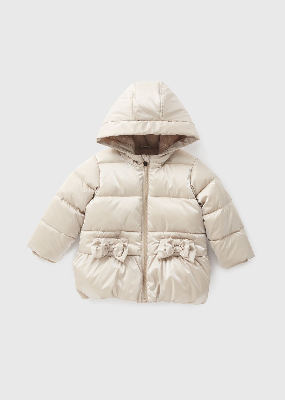 Girls Gold Bow Padded Coat 1 7yrs Matalan