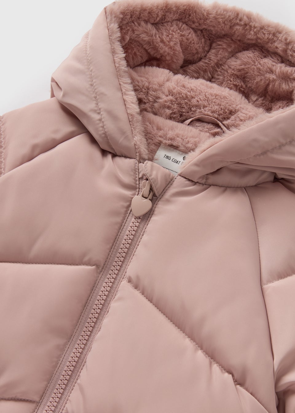 Girls Showerproof Pink Padded Coat (1-7yrs)