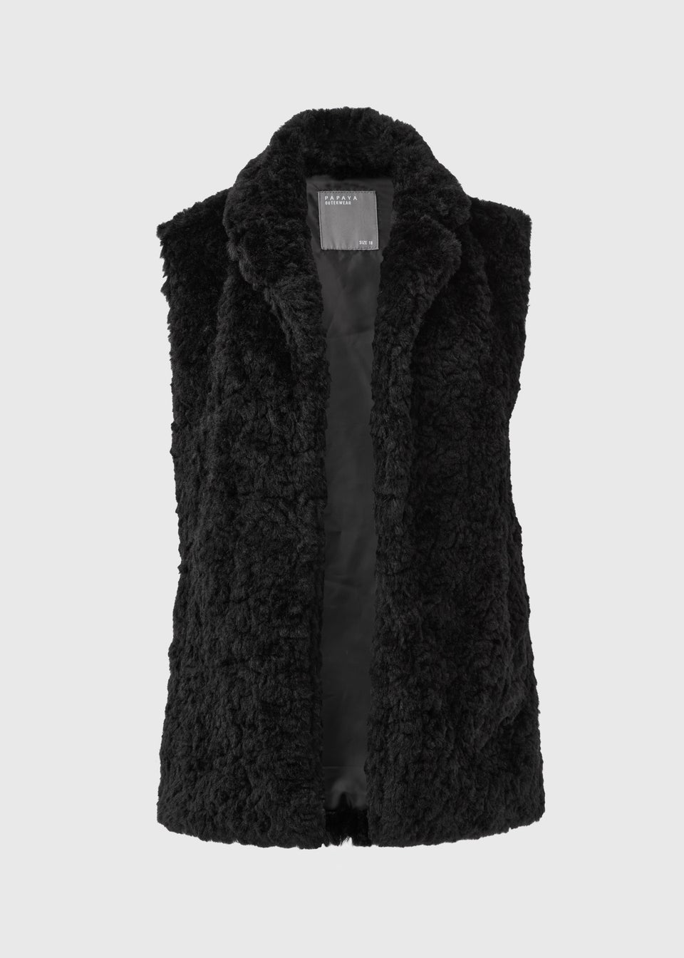 Black fluffy gilet shop