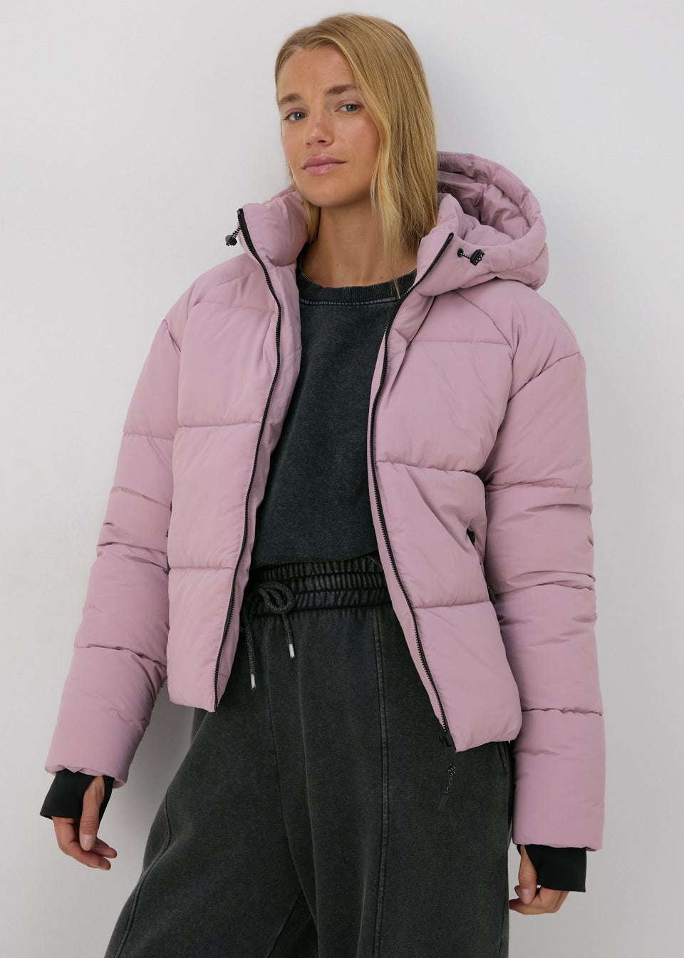 Pink Padded Short Coat Matalan