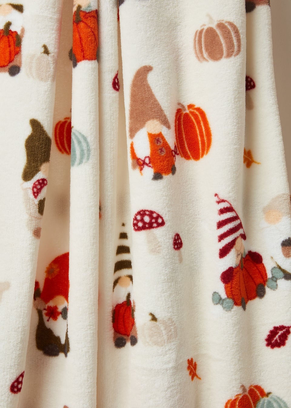 White Autumn Gnome Throw