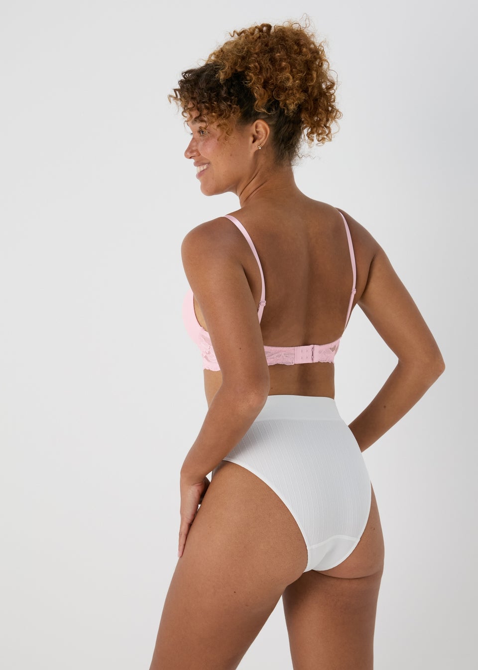 Pink And Black Plunge Bra