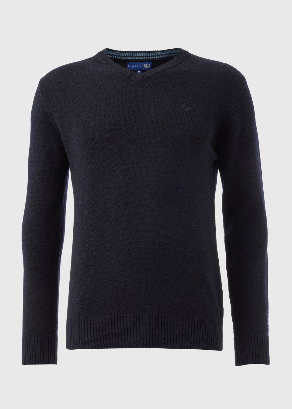 Lincoln Navy Lambswool V Neck Jumper