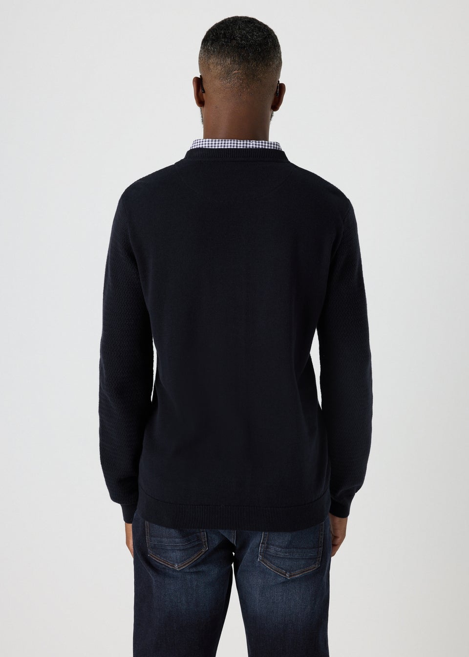 Lincoln Navy Knit Jumper