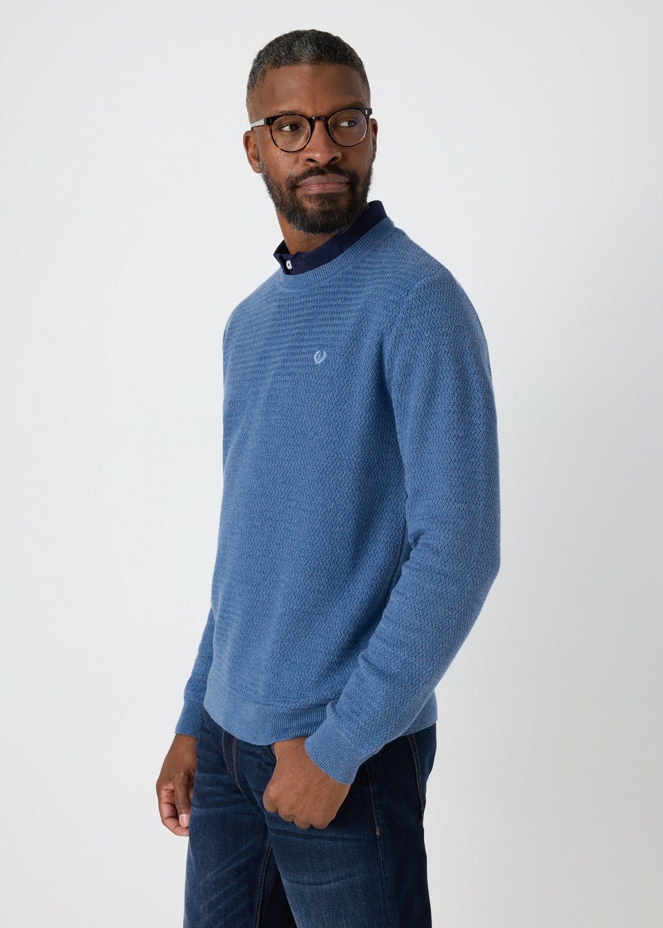 Blue knit jumper top