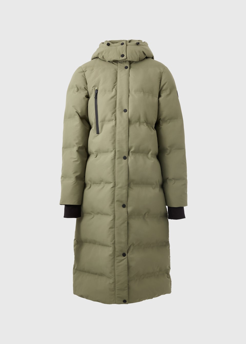 Khaki Technical Long Padded Coat