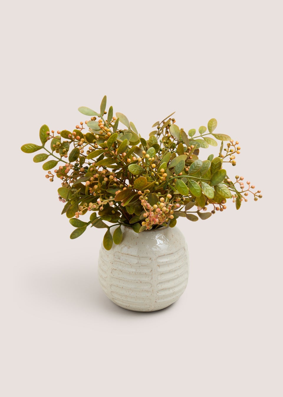 Green Shrub in Cream Vase (20cmx20cmx34cm)