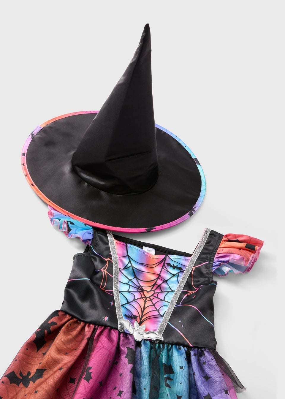 Kids Black Witch Dress Up Costume 1 9yrs Matalan