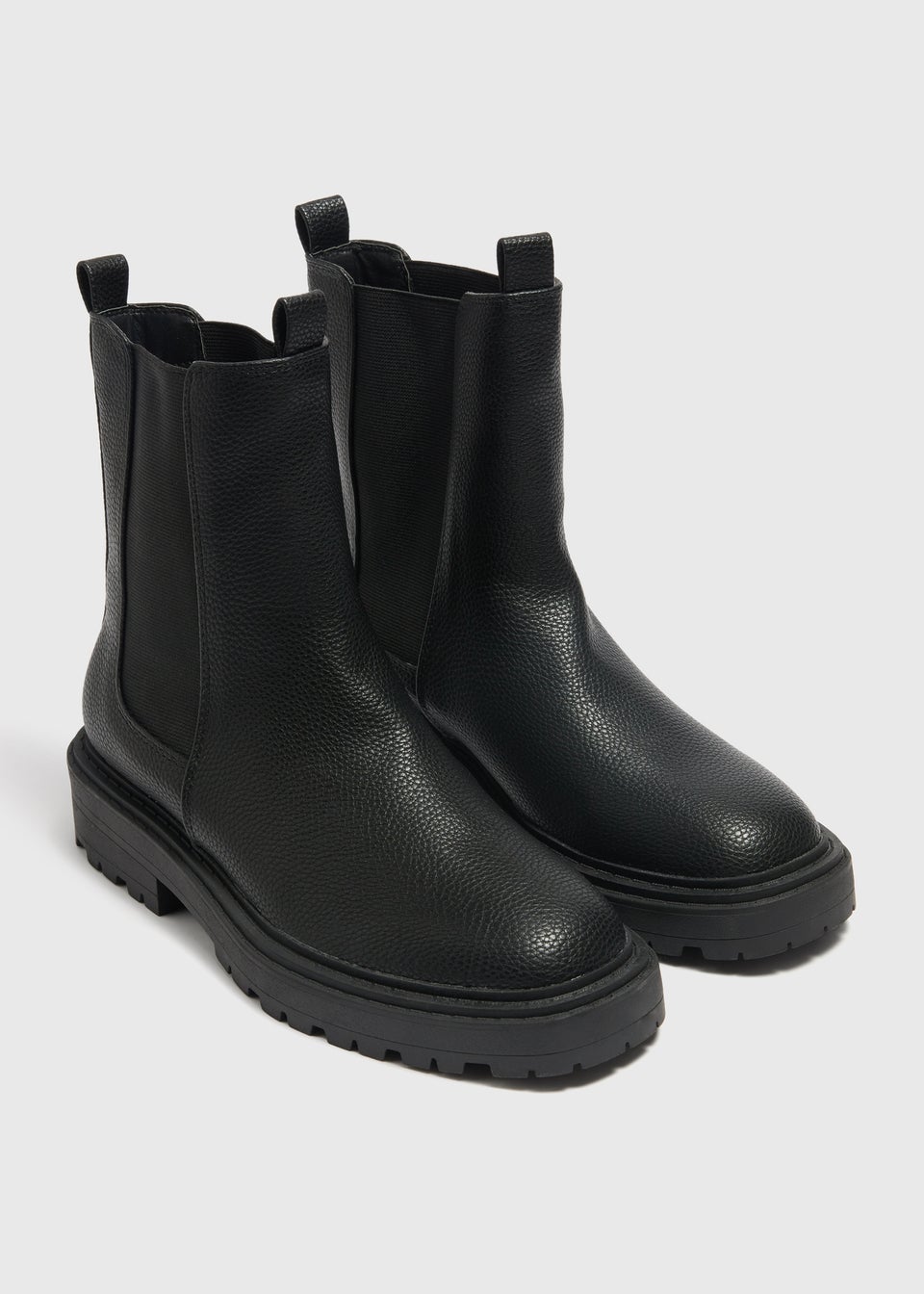 Black Textured Chelsea Boots Matalan