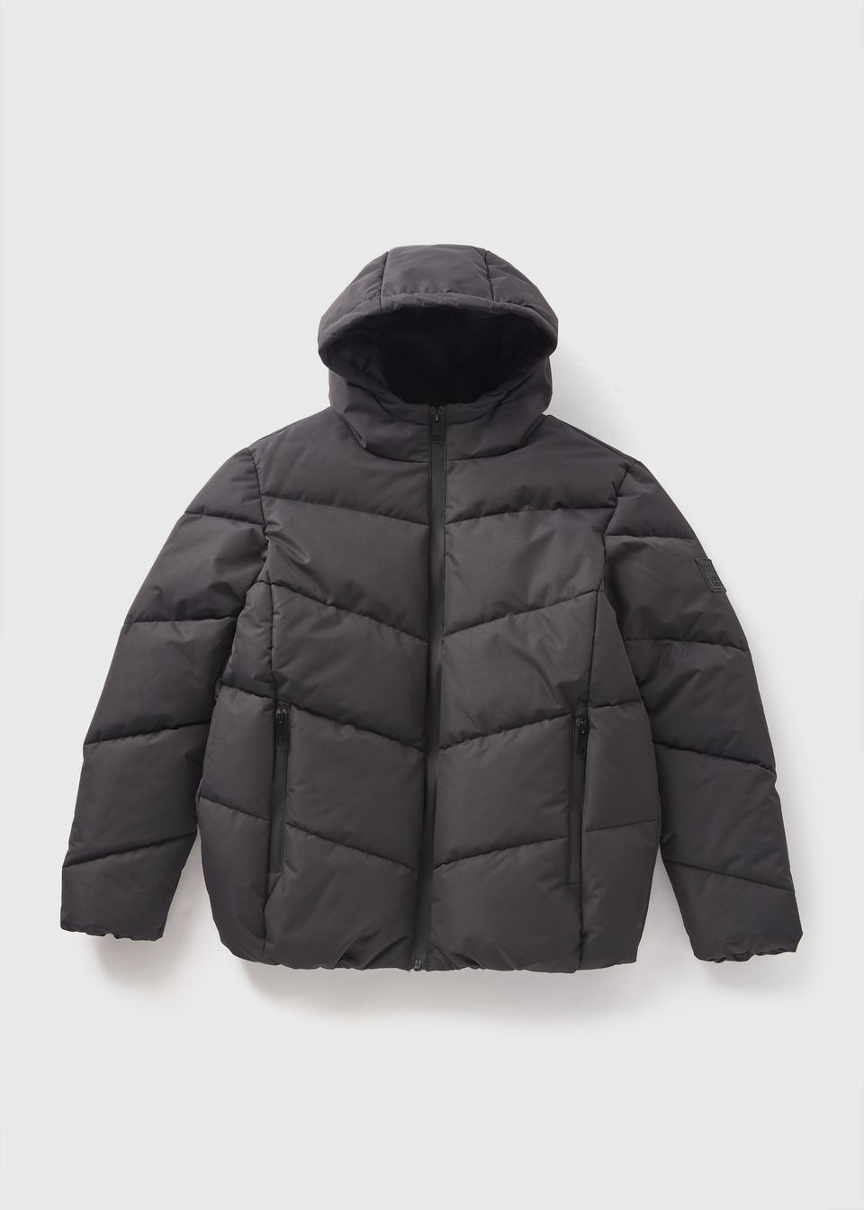 Boys black puffa coat clearance