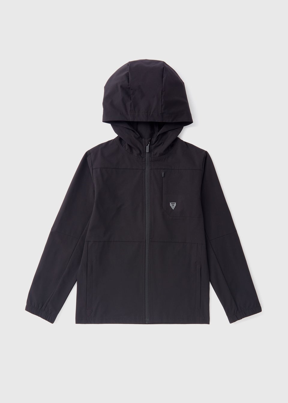 Boys Black Full Zip Sports Jacket 7 15yrs Matalan