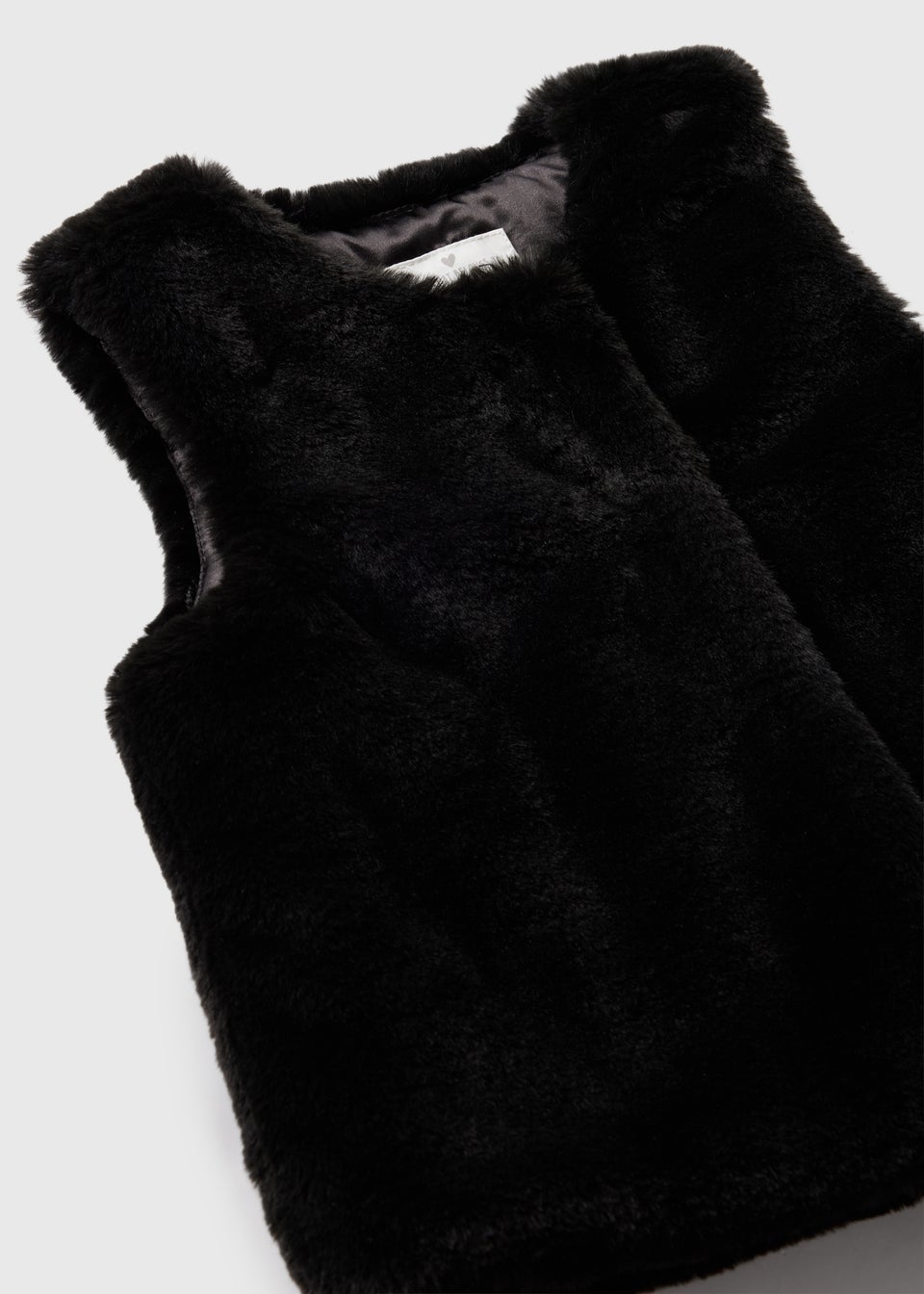 Girls Black Fur Gilet 1 7yrs