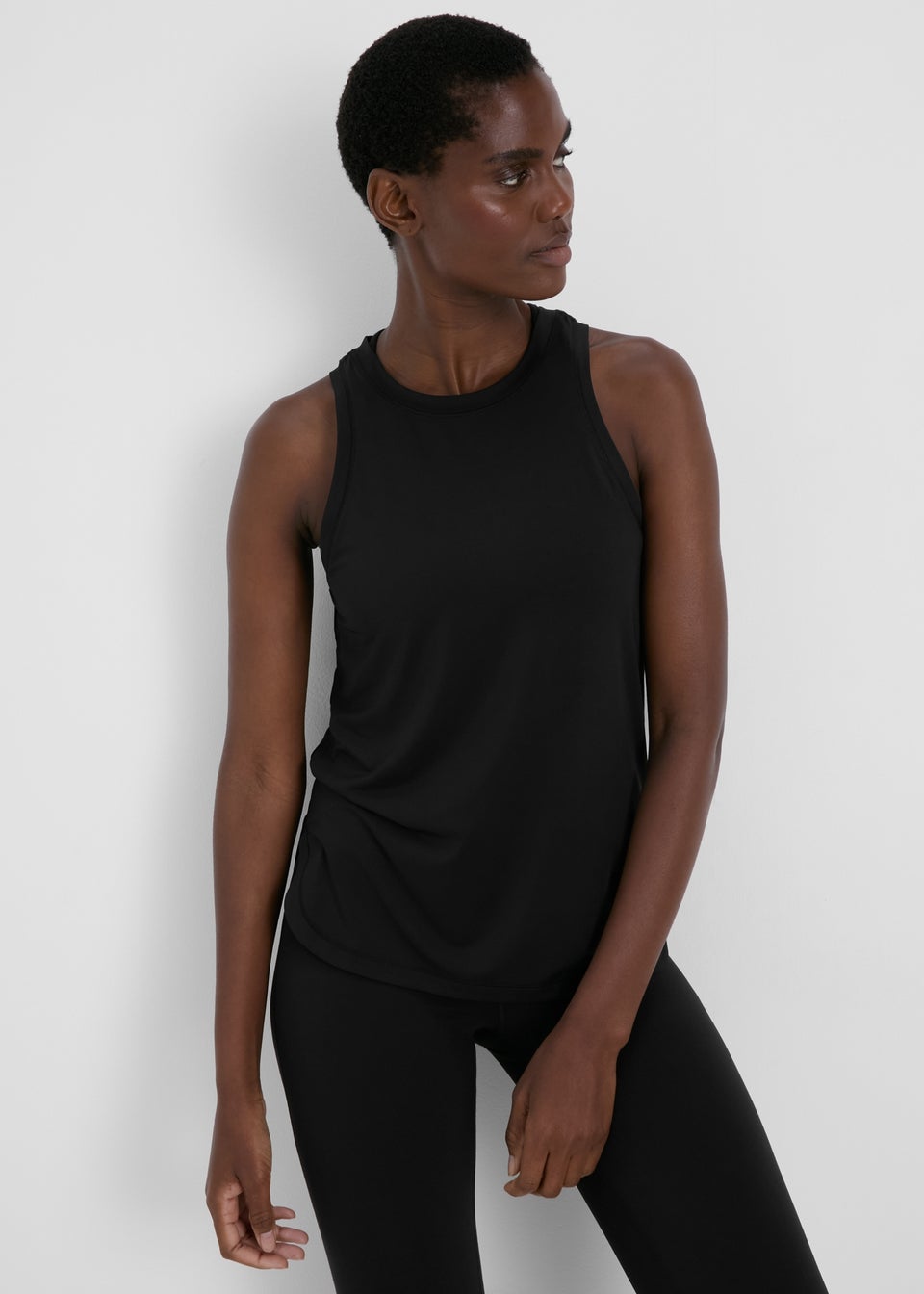 Souluxe Black High Neck Vest Top Matalan