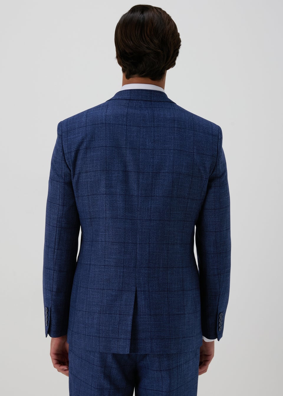 Taylor & Wright Chatsworth Navy Check Tailored Suit Jacket