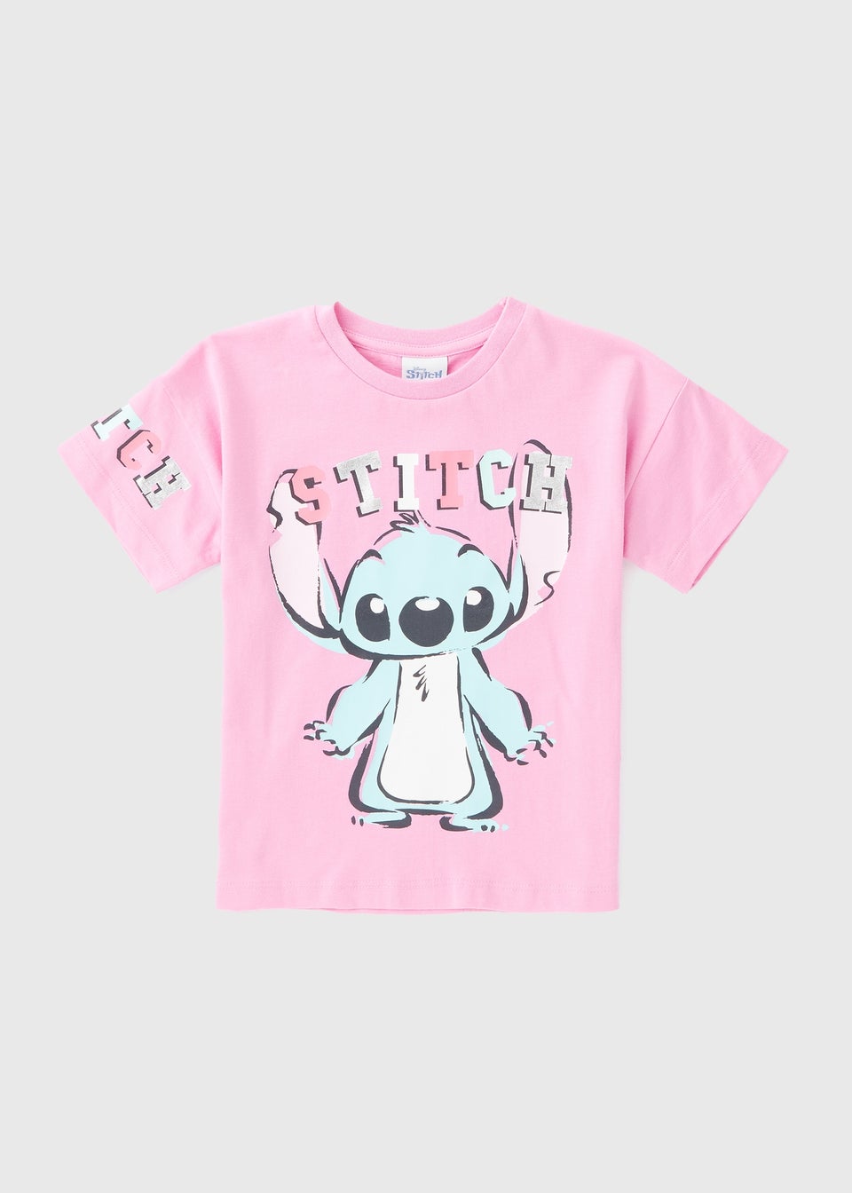 Disney Kids Pink Stitch T-shirt (1-7yrs)