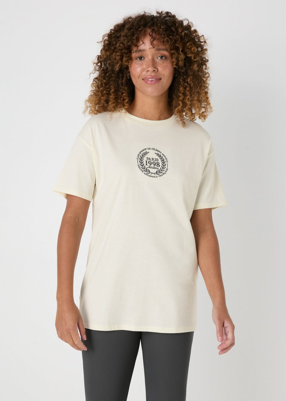 Ivory Oversized Graphic T-Shirt