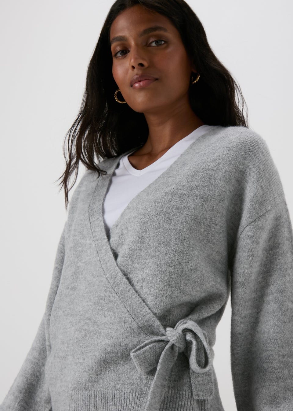 Grey Wrap Cardigan Matalan