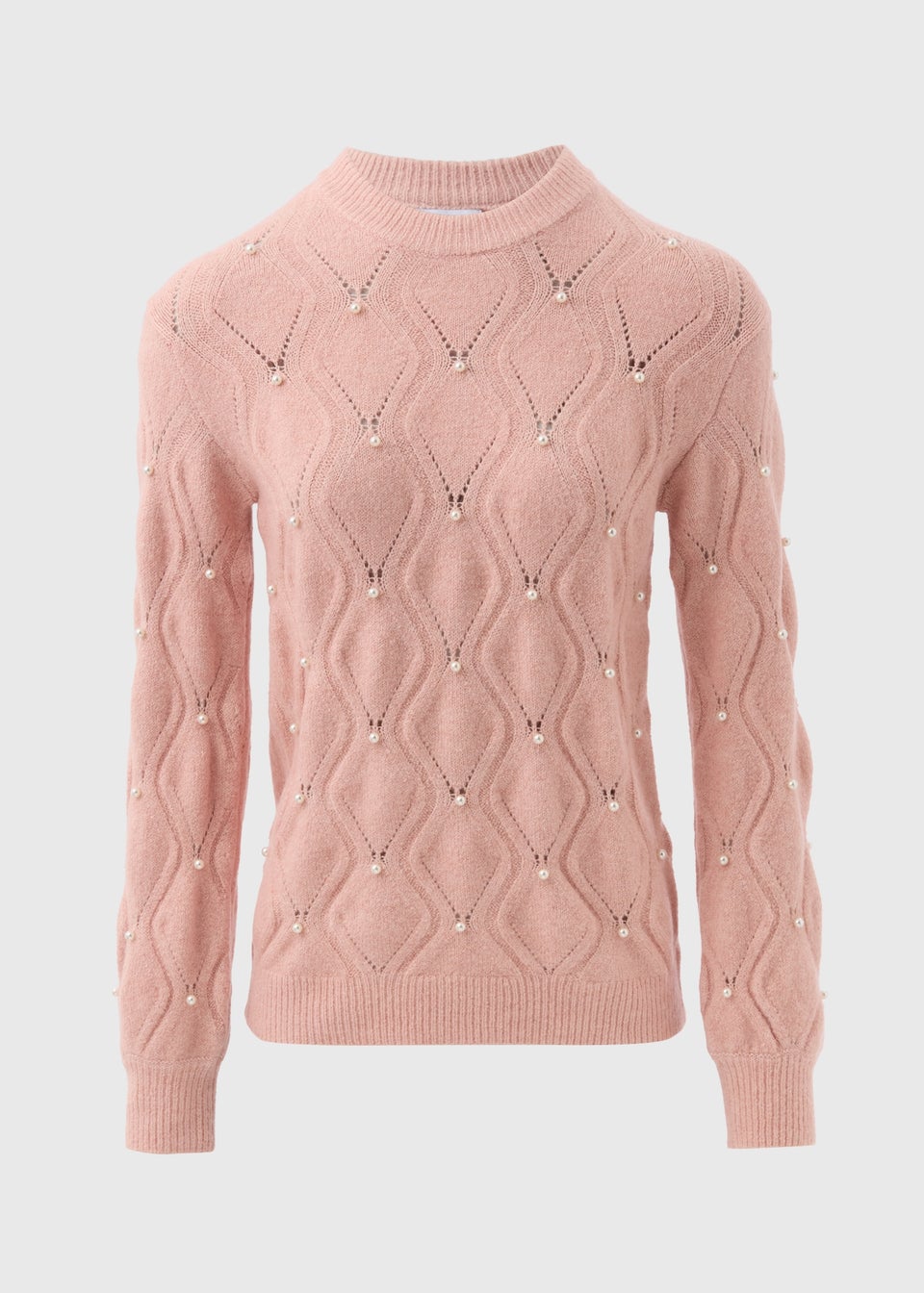 Pink jumper with pearls outlet