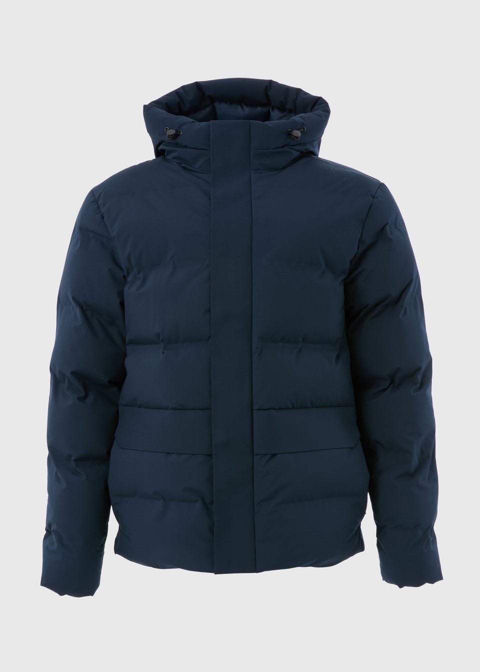 Navy Mid Length Showerproof Puffer Coat