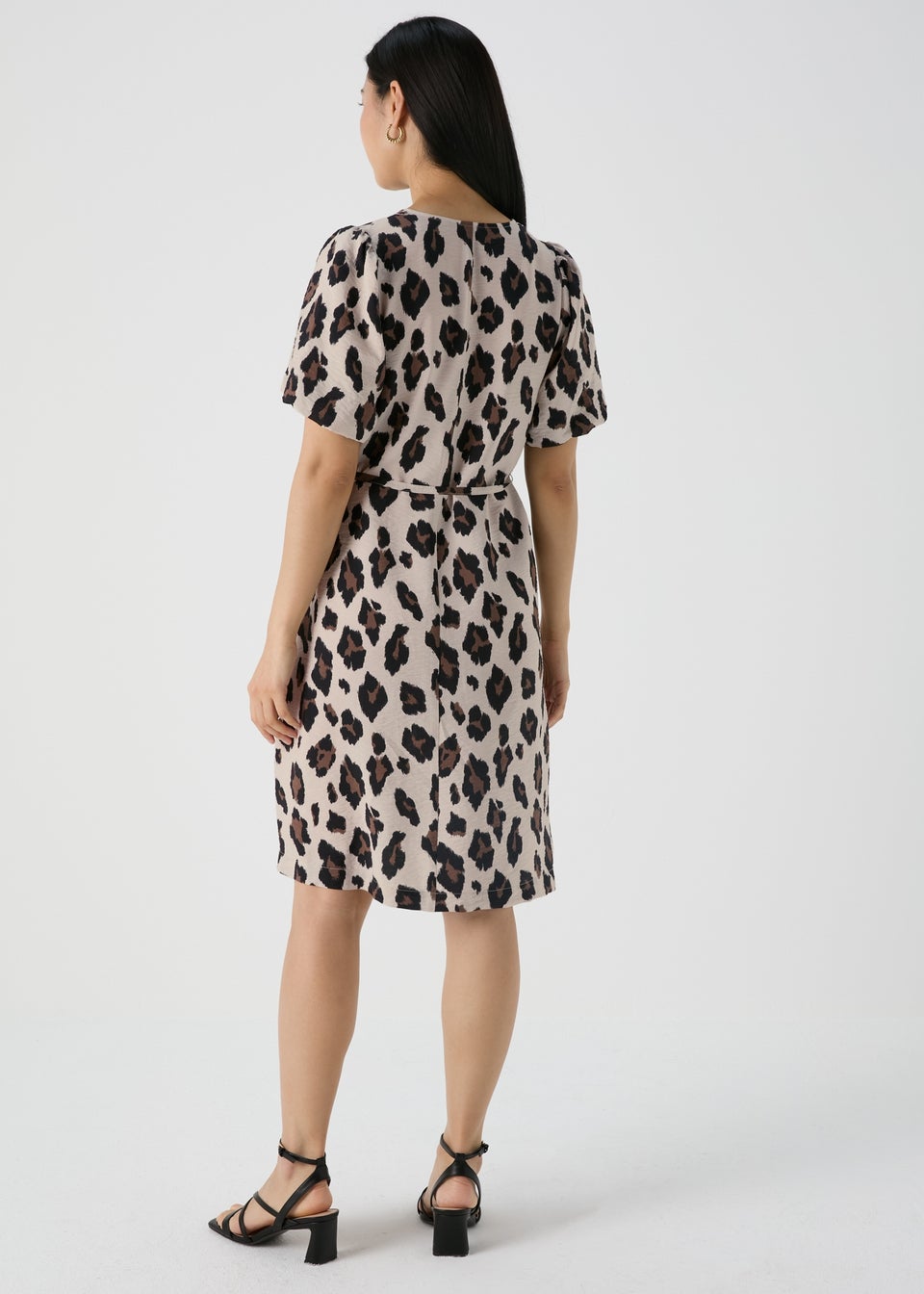 Et Vous Brown Leopard Print Dress
