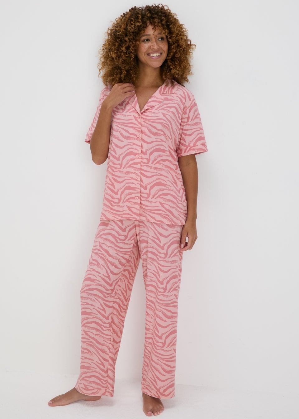 Pink Zebra Print Pyjama Set Matalan