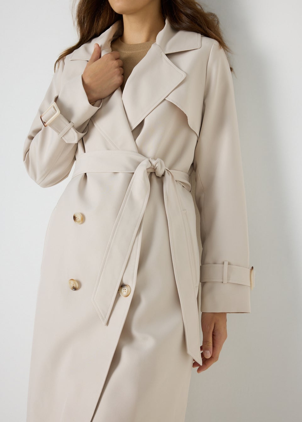 Et Vous Stone Hooded Trench Coat Matalan