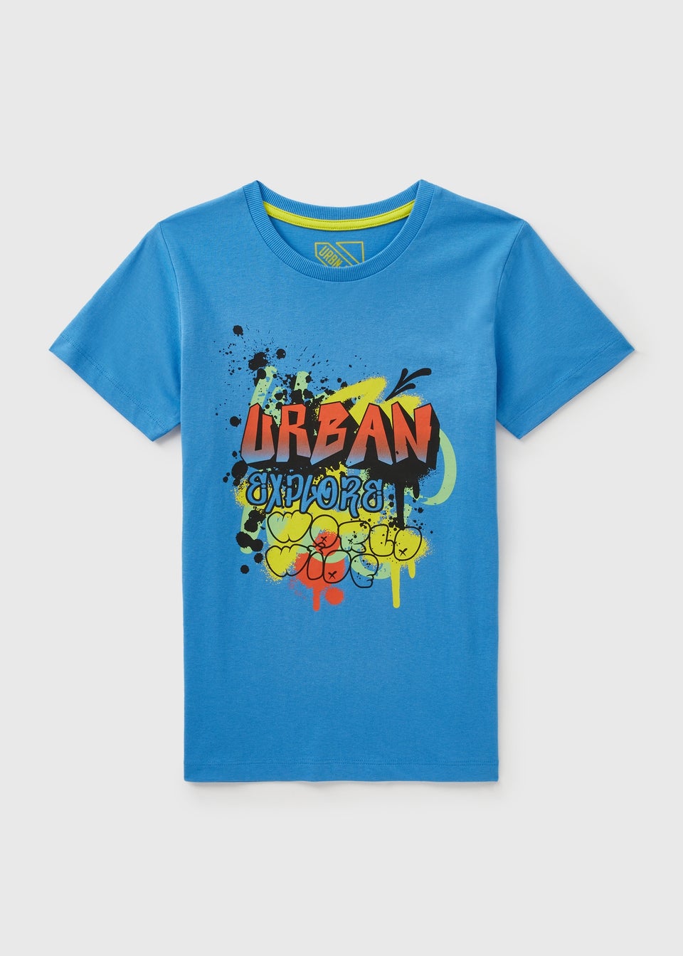Boys Blue Graffiti T-Shirt (7-15yrs)