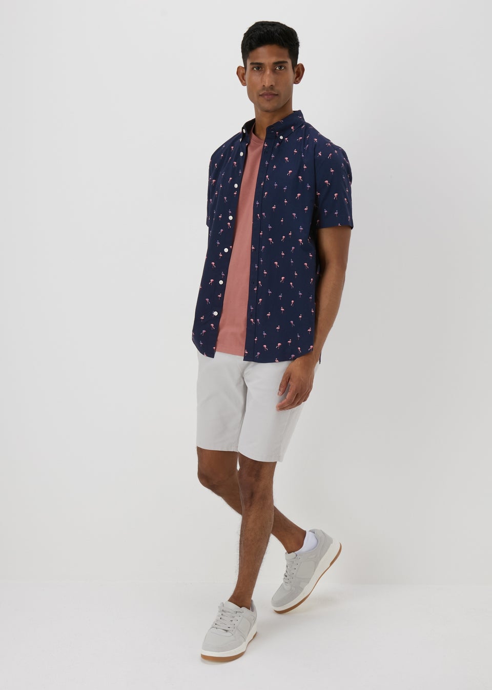 Navy Flamingo Shirt