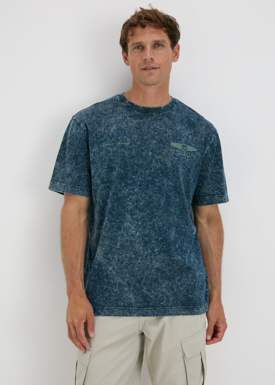 Blue Acid Wash T-Shirt