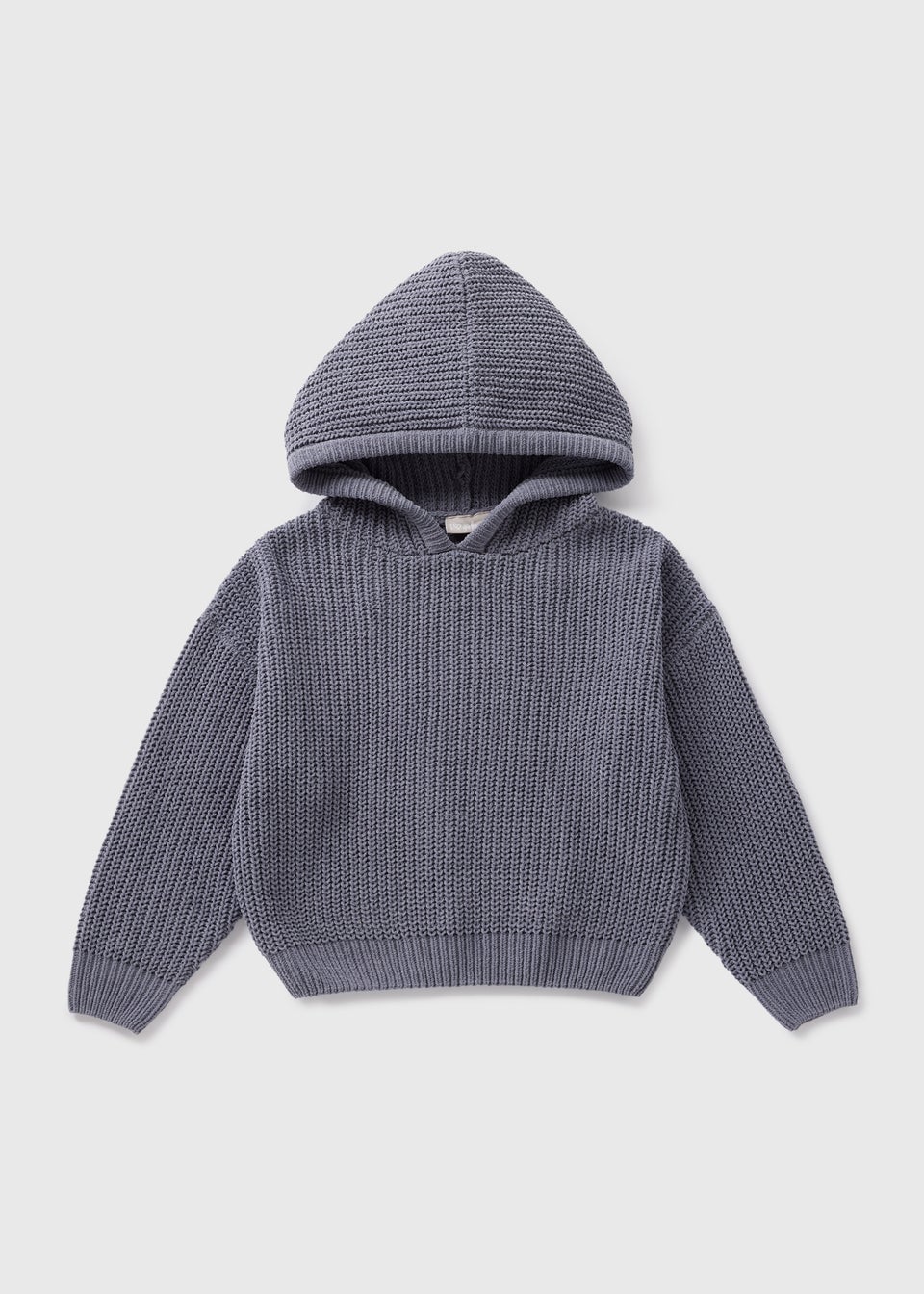 Girls Charcoal Chenille Knitted Hoodie 7 15yrs Matalan