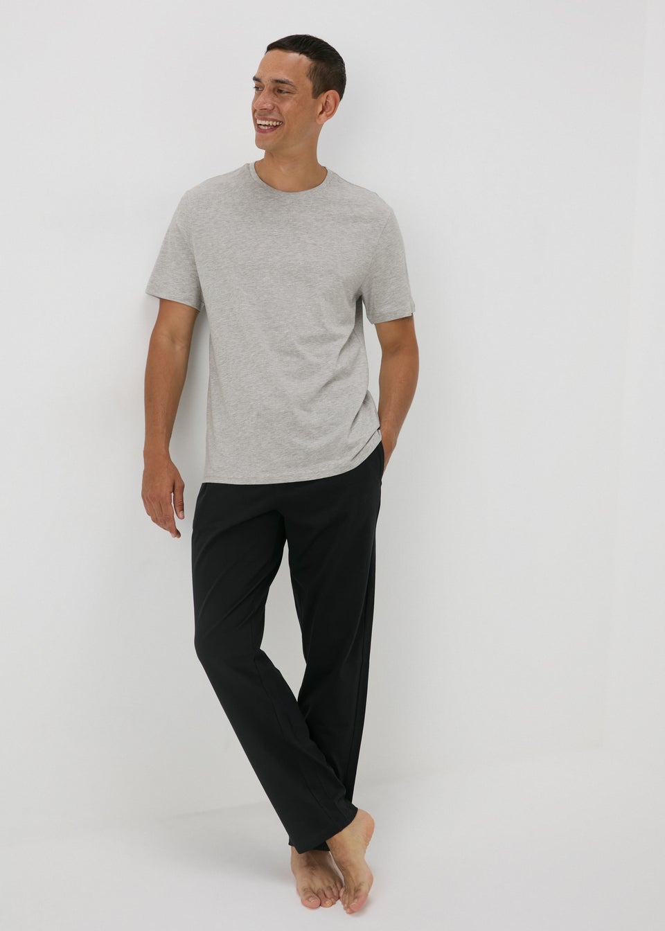 Grey Basic Pyjama Set Matalan