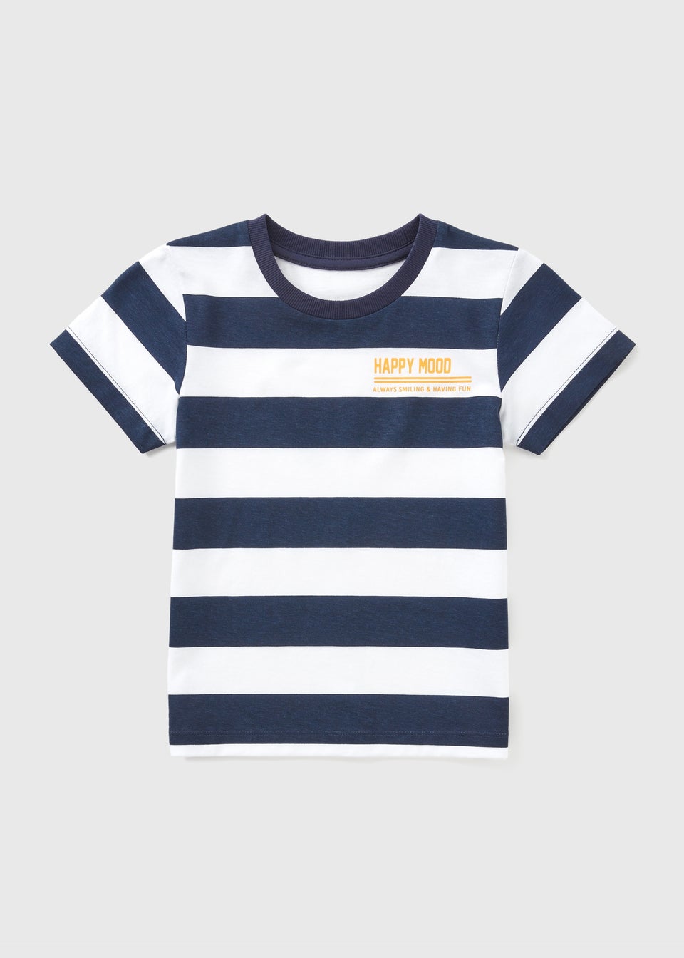 Boys Navy Striped T-Shirt (1-7yrs)