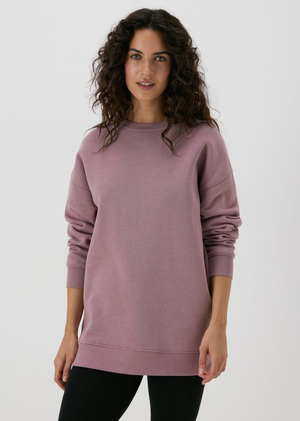 Purple Longline Sweatshirt