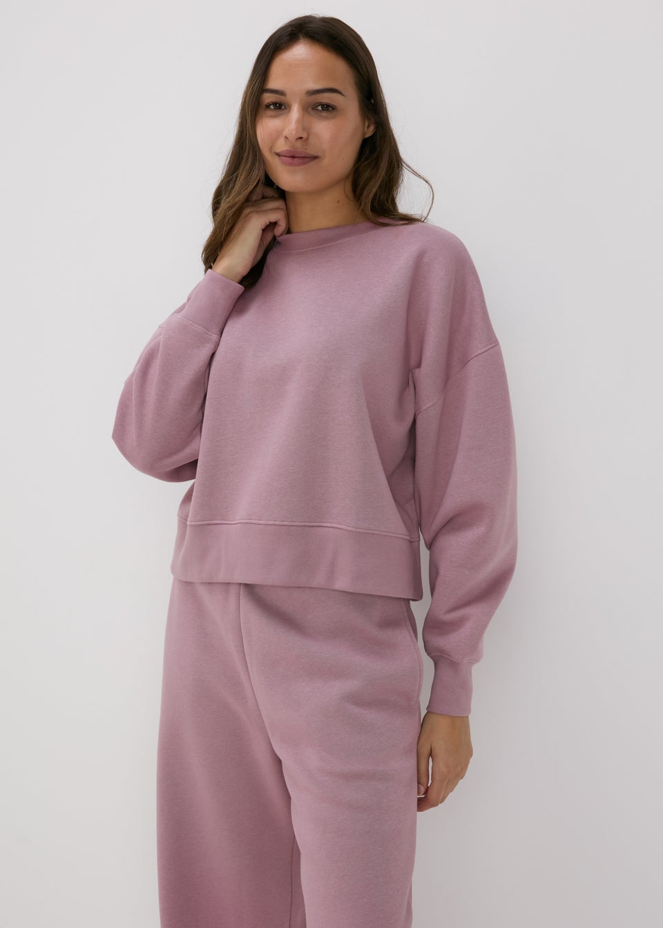 Oversized purple sweatshirt store