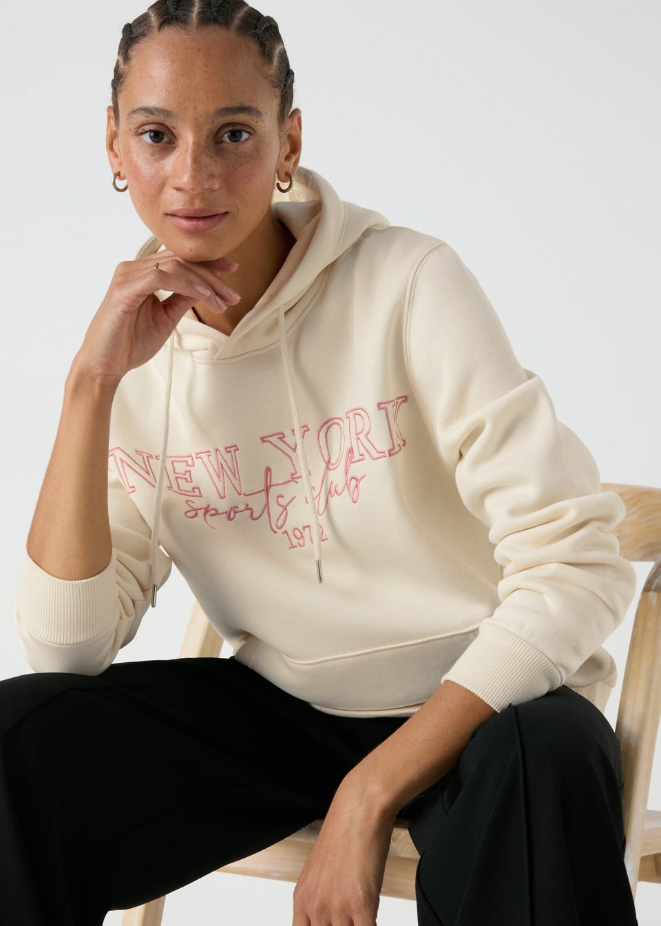 Cream white hoodie on sale