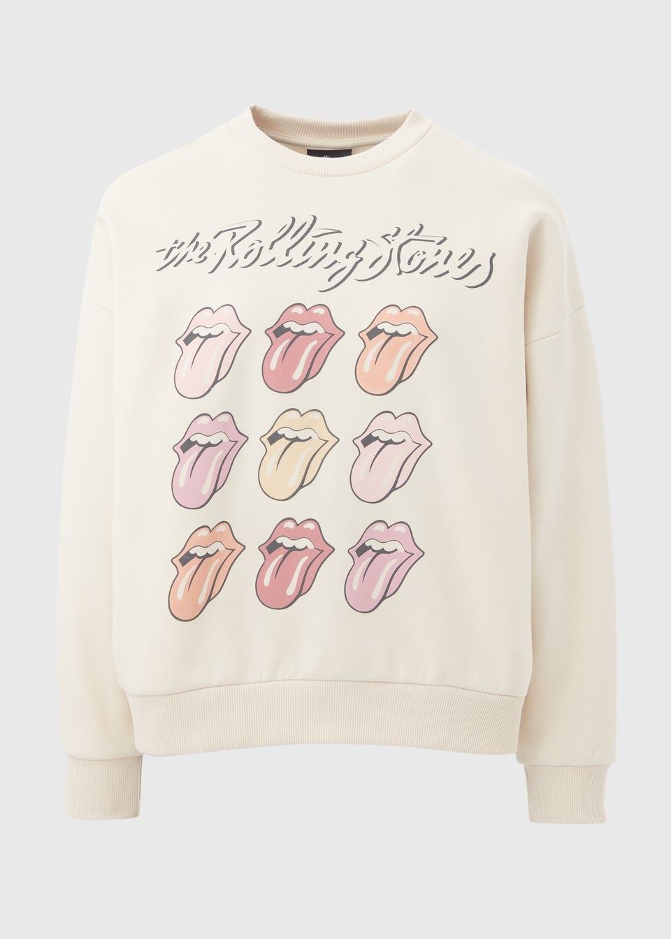 The rolling stones lips distressed sweatshirt hot sale