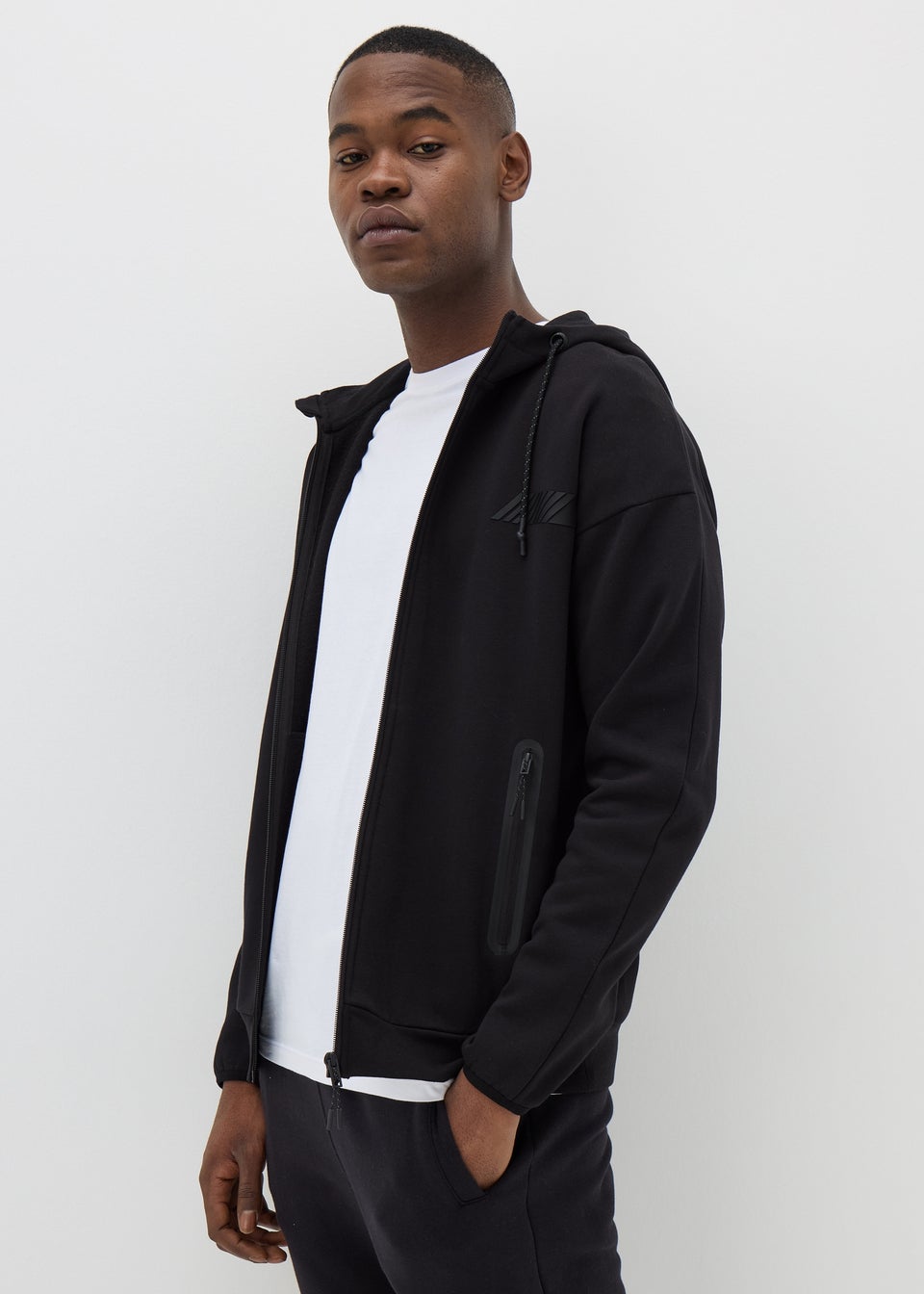 Souluxe Black Zip Up Hoodie
