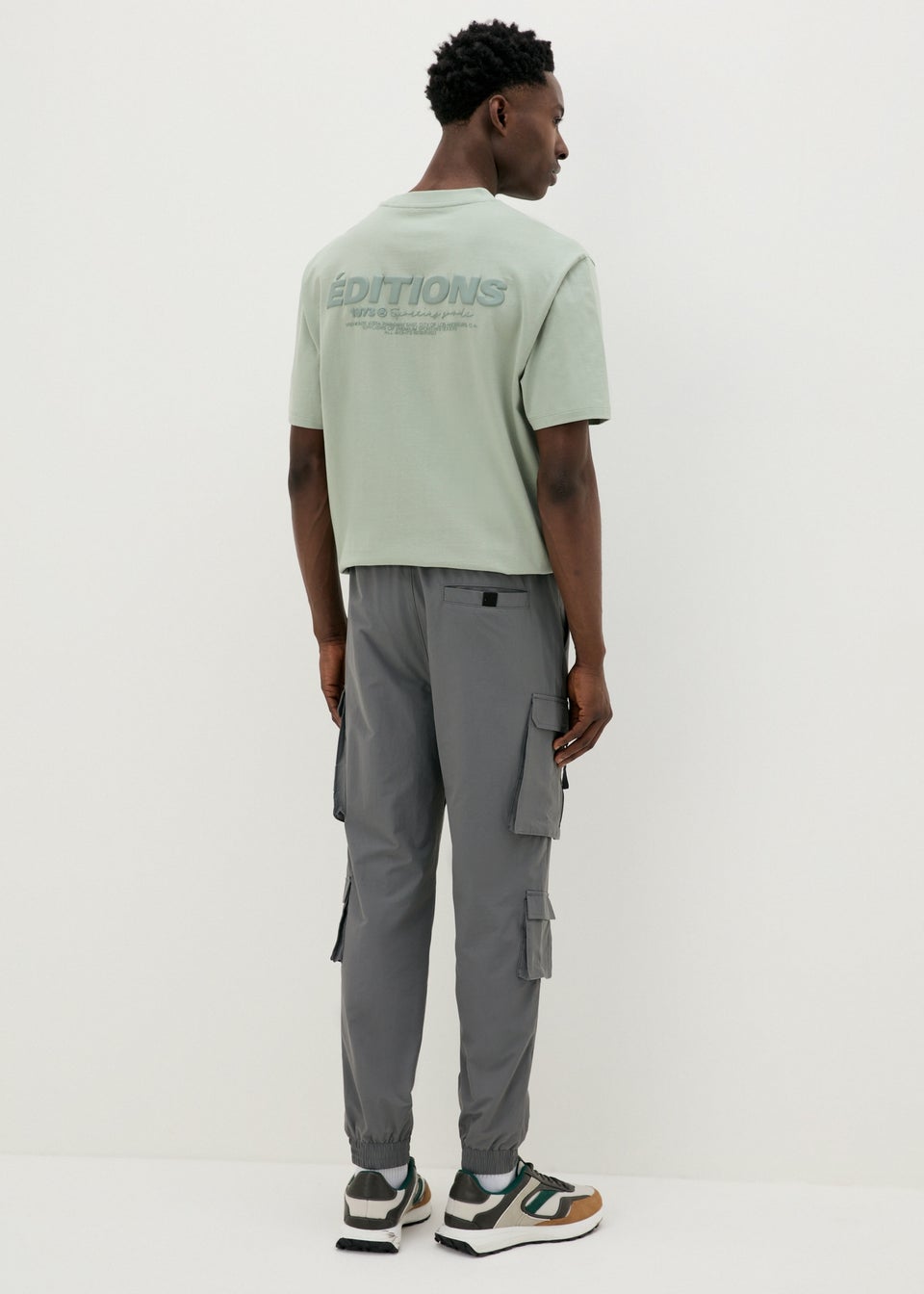 US Atheltic Grey Lighweight Cargo Jogging Bottoms