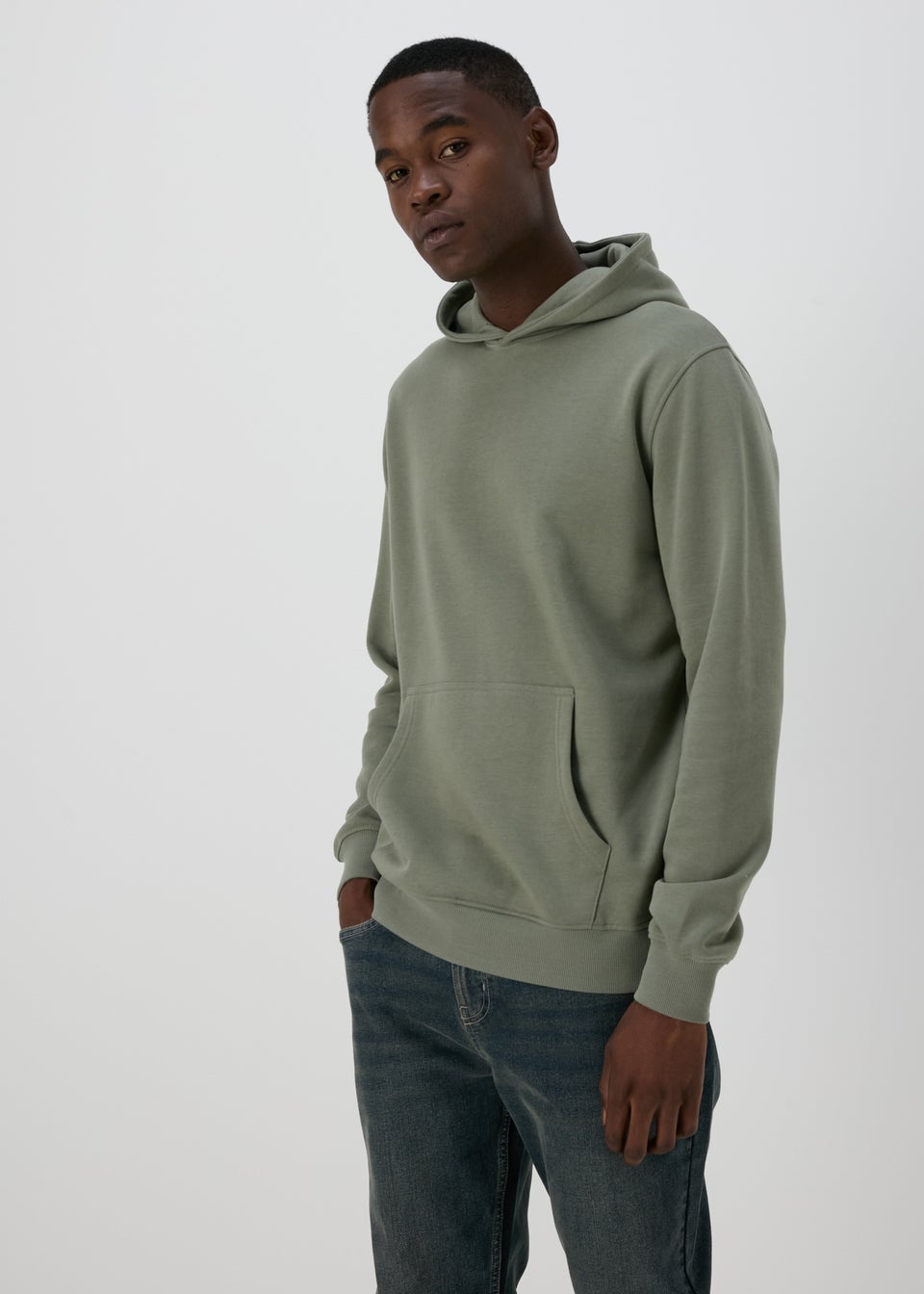 Khaki Essential Pull On Hoodie Matalan