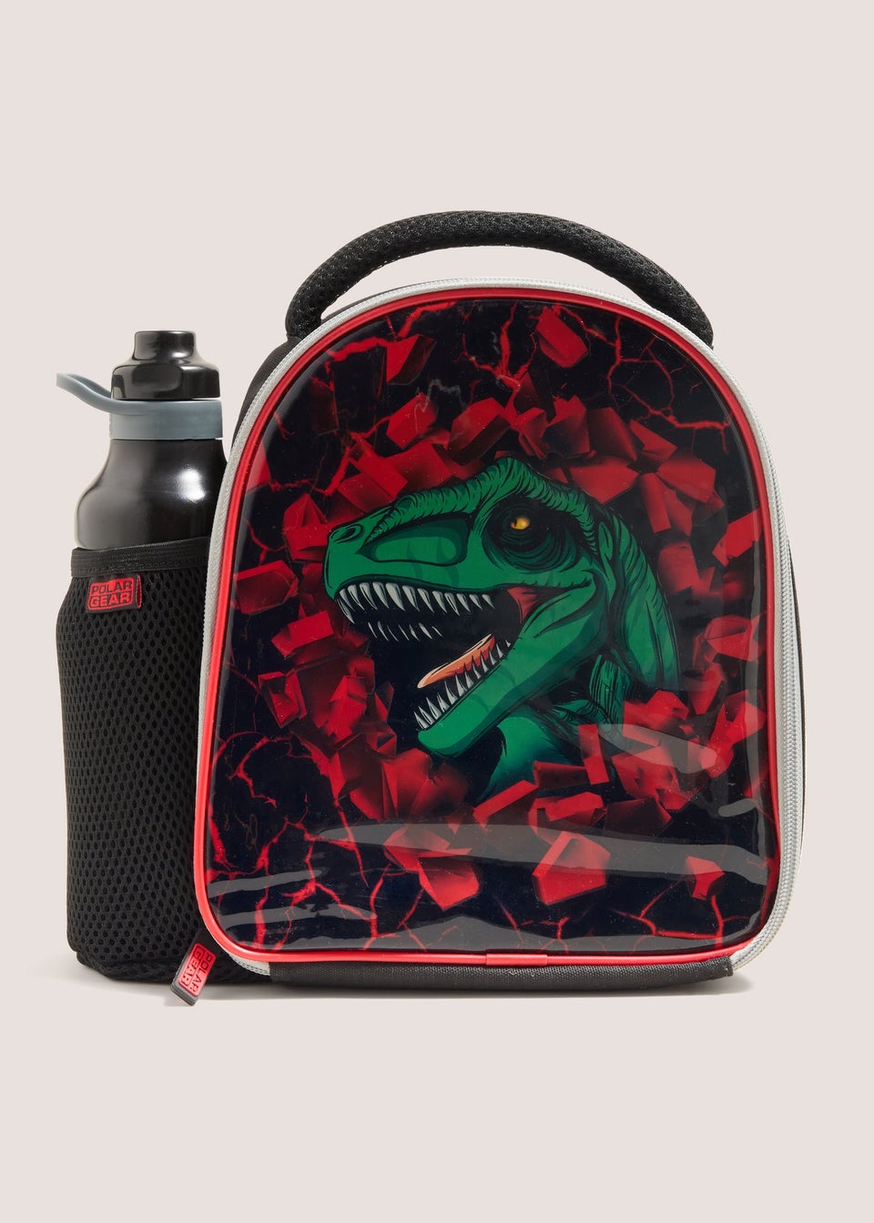 Jurassic Park Black Lunch Bag Bottle Matalan
