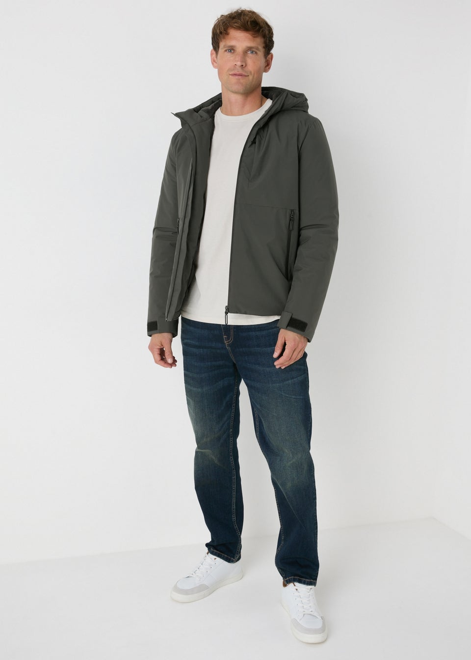 Dark Green Technical Showerproof Parka Jacket