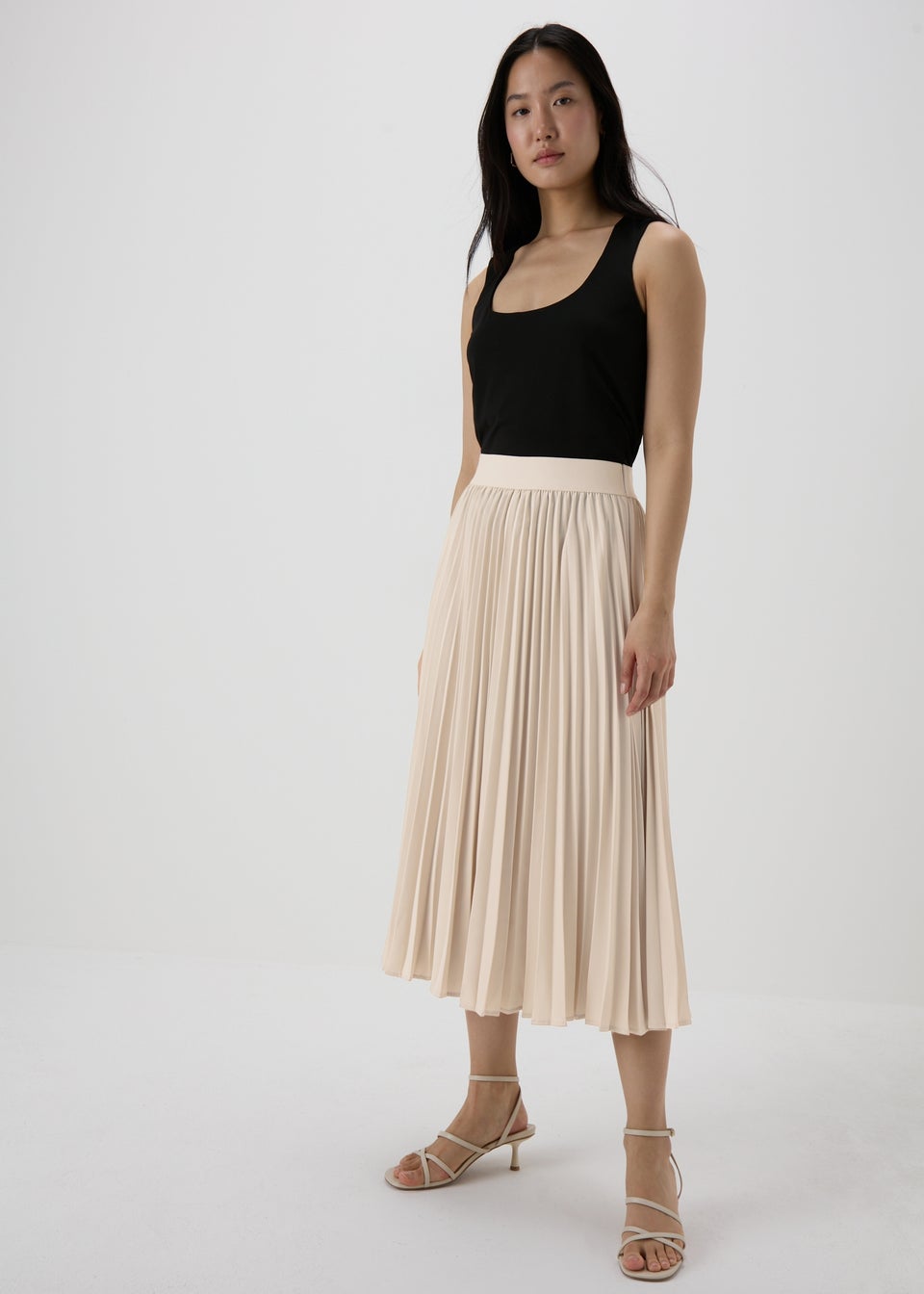Pleated midi skirt matalan cheap
