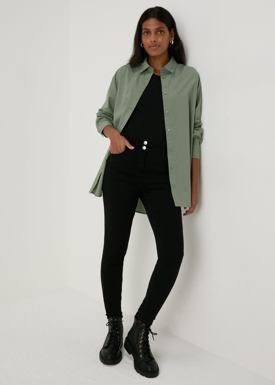 Green Poplin Shirt