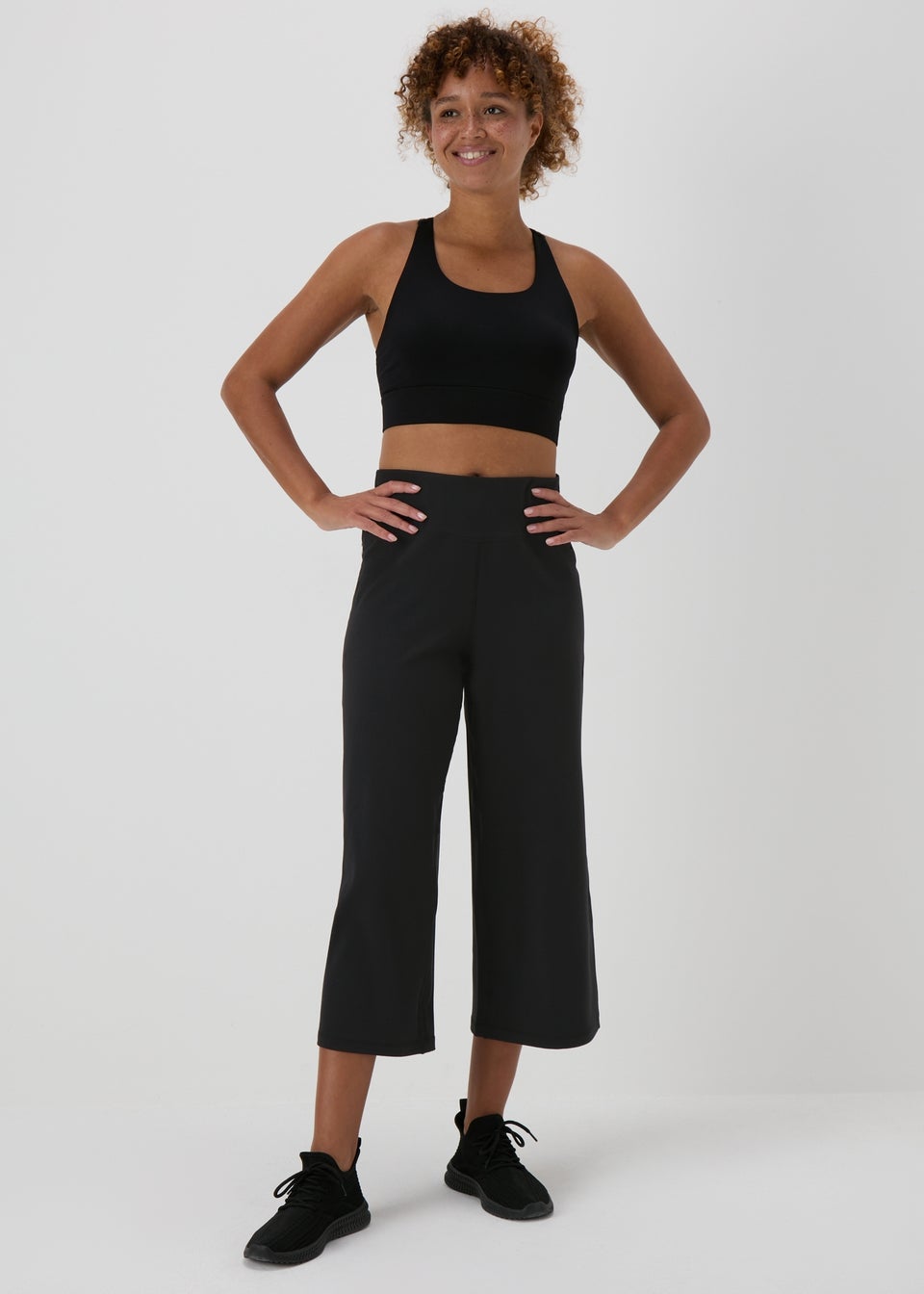 Souluxe Black Wide Leg Trousers Matalan