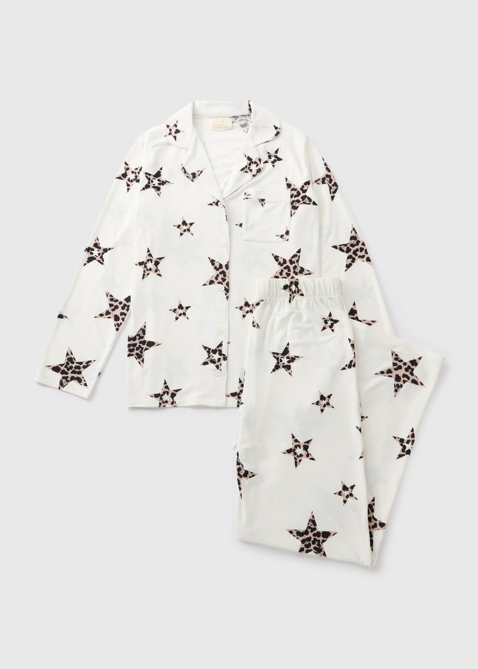 Cream Star Traditional Pyjama Set Matalan