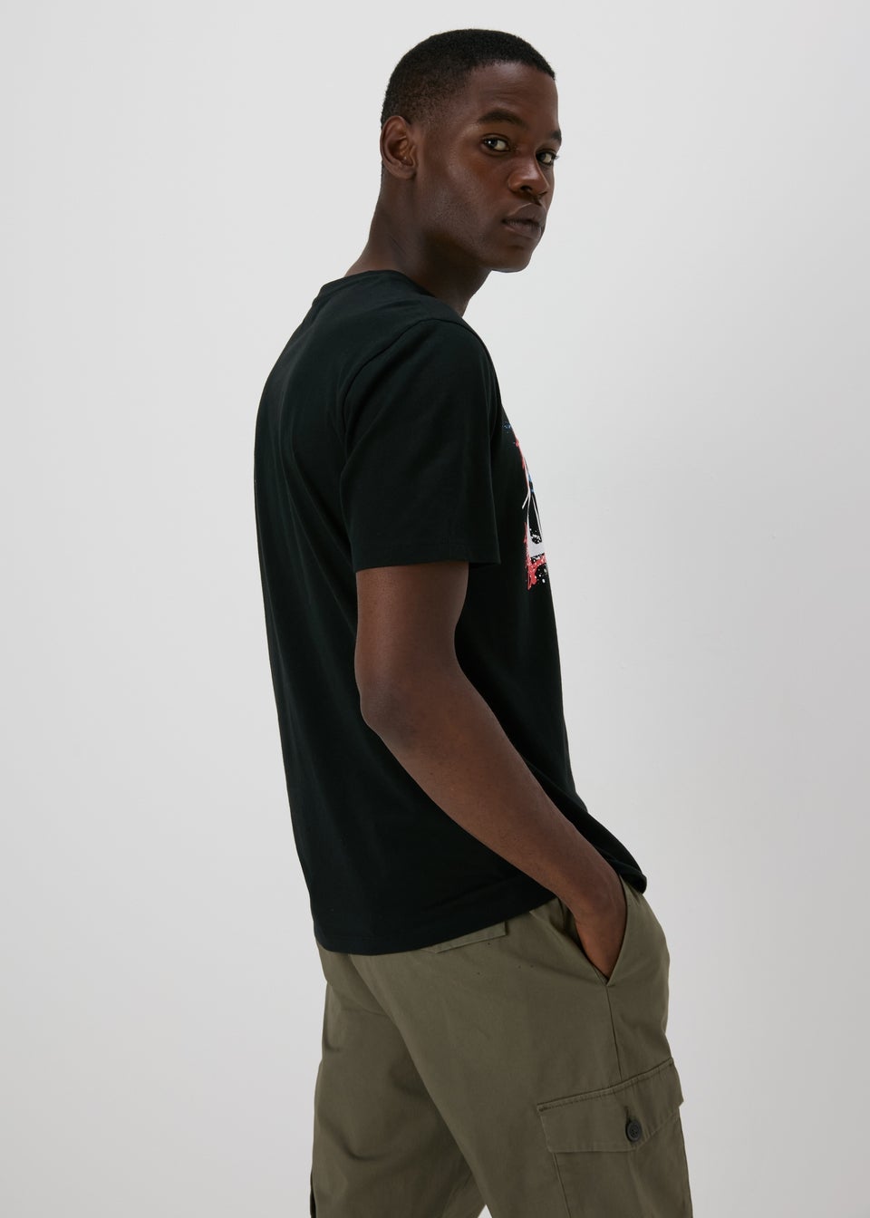 Marvel Print Black T-Shirt