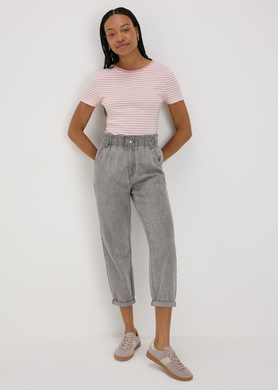 Gingham paperbag pants discount