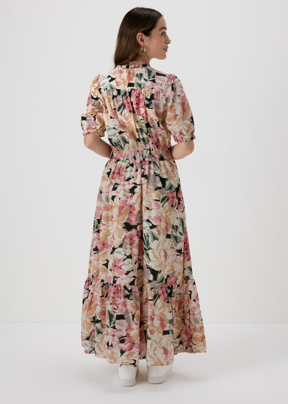 Pink Floral Midi Dress - Matalan