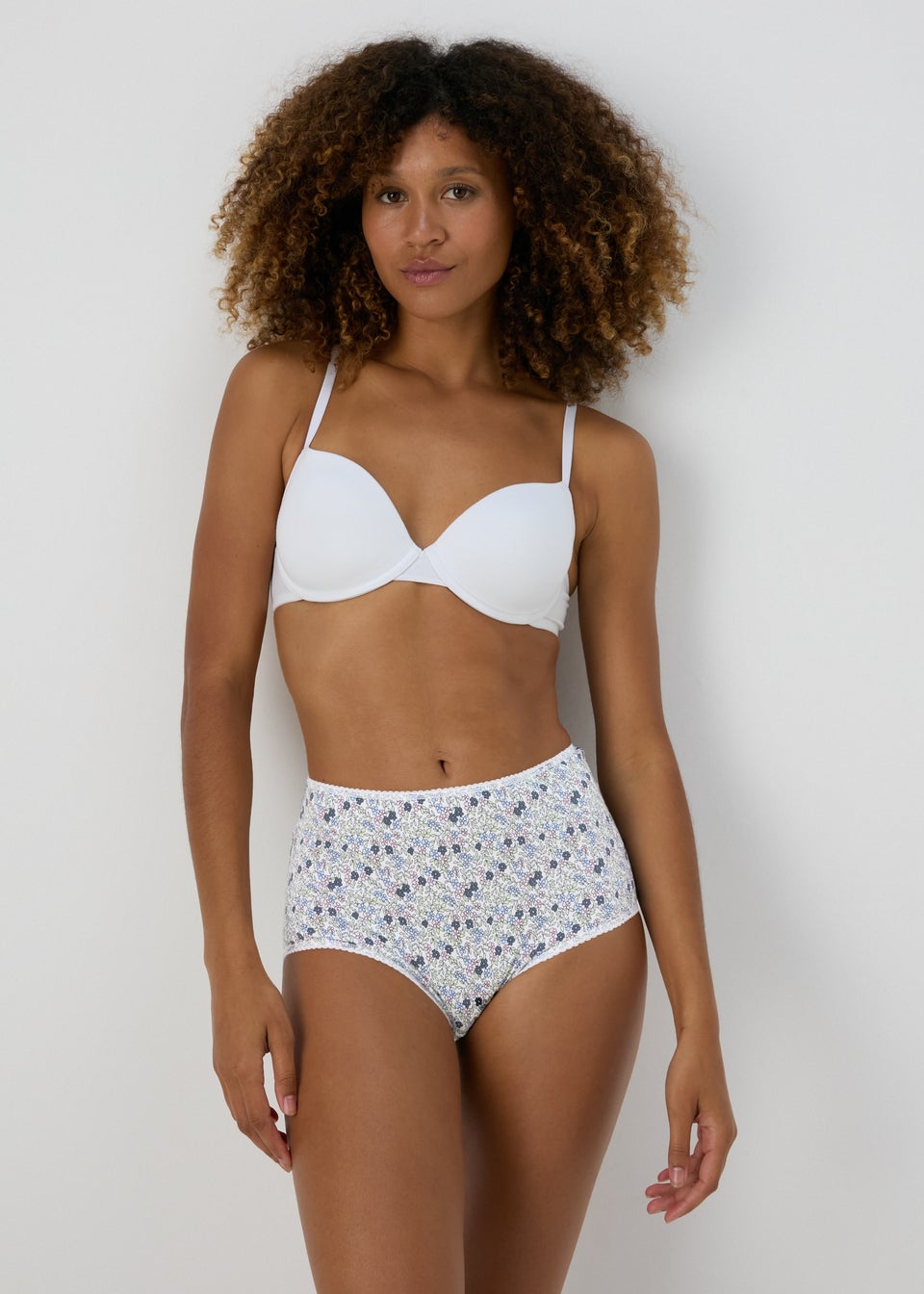 4 Pack Blue Floral Full Knickers